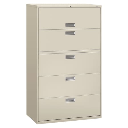 Hon 42" W 5 Drawer File Cabinet, Light Gray, A4/Legal/Letter H695.L.Q